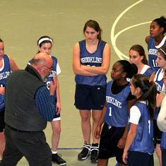 Mark in action coaching Brookline basketball in 2006.