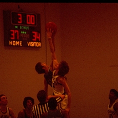 Mark looking for the jump ball 1976