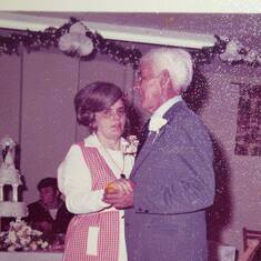 DAD & MOM DANCING AT DEBBIE'S WEDDING 1973