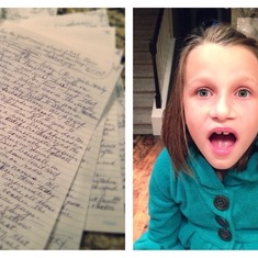 A letter written by Marlyn about how life used to work before technology. (Sammi)