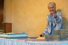 Marolyn cutting the cake at her 90th birthday party at Adair Village north of Corvallis. Nearly 100 people attended the event.