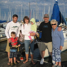 At Fern Ridge after a four-generation sail in 2008.