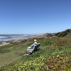Marolyn in her second-to-last trip to Yachats, June 2019.