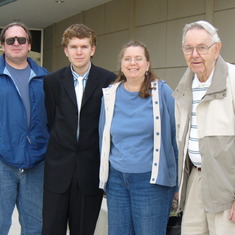 Bill, William, Cathy, Marsh at Bradley University (2009)