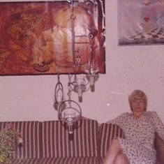 Martha at her apartment in Copenhagen, 1977