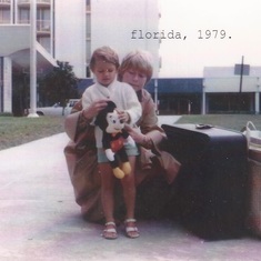 Martha and Tessa at Disney World, 1979