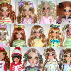 Marta's dolls :) Last time we spoke she had 22 Kaye Wiggs and promised to send me pictures of the other 8 that I haven't seen yet. She was also very excited about Gracie that she was planning to order. I miss you Martha!