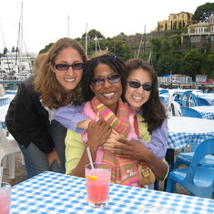 Michelle, Rashell & Jen at Sam's in Tiburon