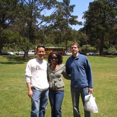With Chiu and Earner at the 2 year Haas reunion at GG Park