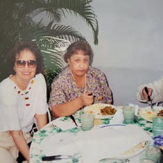 Martha with her sister Eva and mom in Honduras