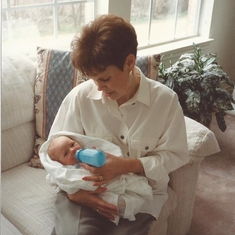 Grammy with baby Jeffrey March 1995