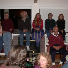 MCHGA Christmas 2003 with ?, Phil M, Roger, Debbie, Phil R, Susan(?), Martin and Weegie.