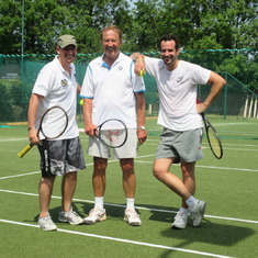 Palying tennis in Northwood Club 2013