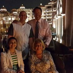 With dad, mum and wifey in Doha April 2016