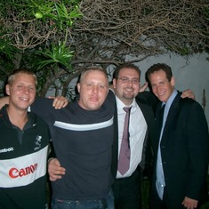 Simon, Me, Bared & Marv at Tim's party