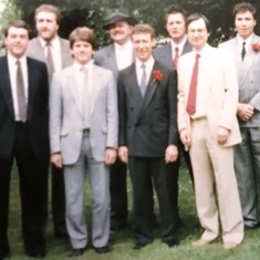 Windsor Grammar School friends at Andrew's Wedding 1980 something?