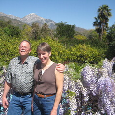 3/28/2010: At Wal Baur's House. Mt Baldy in background.