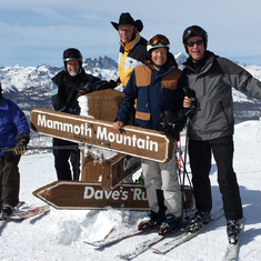 Martin with friends on top of Mammoth Mountain