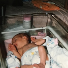 Your first photo ❤ The day you were born ❤❤❤ xx