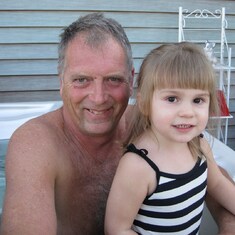 Bella and Papa hot tubbing 2011
