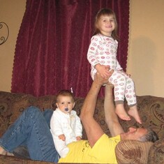 Carson and Bella with Papa 2011