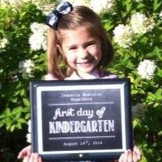Bella's first day of kindergarten