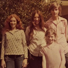 With Sisters Kathy, Debbie, and Krissy