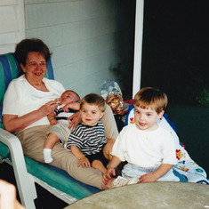 Grandma with great grandkids 2000