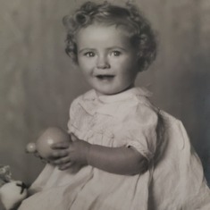 Sarah at the age of two