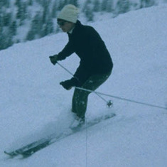 Sarah skiing at Banff