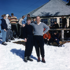 Sarah and Brian skiing and partying at Whistler