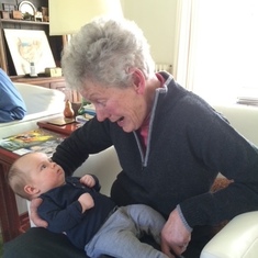 Sarah meets her great grandson Finlay Walker