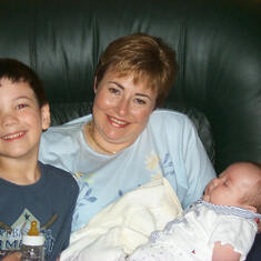 Mary with Joseph and newest grandson,-Jonathon-July, 1999