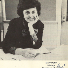 Photo from Steinert High School Yearbook . Mary was the Yearbook advisor for many years.