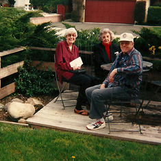 Mary in California with good friends John and Joan Idema