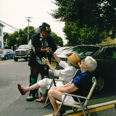 Mary with her friend Charlotte at Ocean Grove Parade