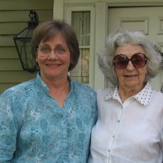 Mary with good friend and former student, Eleanor Adams