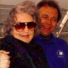 Mary with her son John David in California