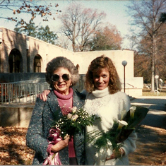 Mary and Kathy on her Wedding Day