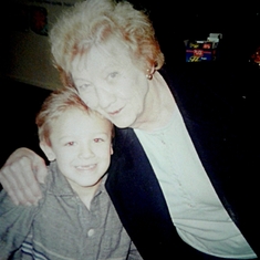 Matt and his nana at his school function in the early 2000's