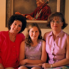 Liz, Kelsey, Mary Jo, 2001