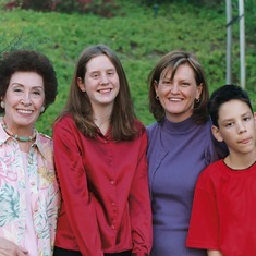 Liz, Kelsey, Mary Jo, Kenneth, Mother's Day, 2004