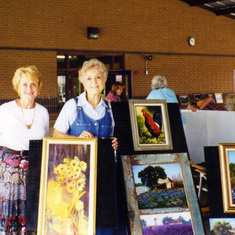 Aunt Mary & Mom at Art Show