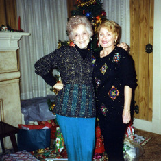 Aunt Mary & Mom_Christmas Eve at Grandma Schreiber's House