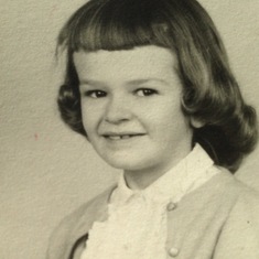 Young Mary...with very bad bangs...