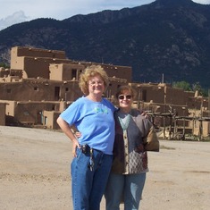 2005, 8, Taos Pueblo, Linda Benson Cox and Mary Hsia