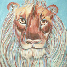 LION PAINTING BY LINDA FOR MARY 03