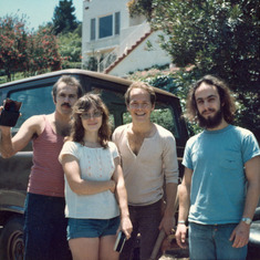 1972, Steve, Mary, Unknown, Jonathan on Terrace