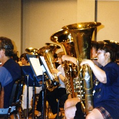1997, 7, North West Tuba Bash rehearsal, Mary Hsia and Larry Cox, near Seattle 4