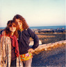 1974, Mary Hsia and Linda Cox at beach in Santa Cruz, CA